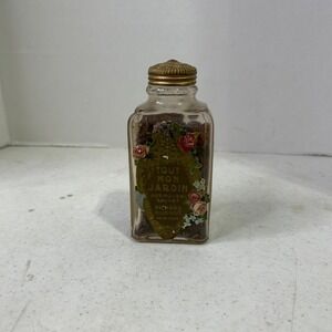 Vintage Richard Hudnut Tout Mon Jardin Potpourri Sachet Glass Bottle Floral